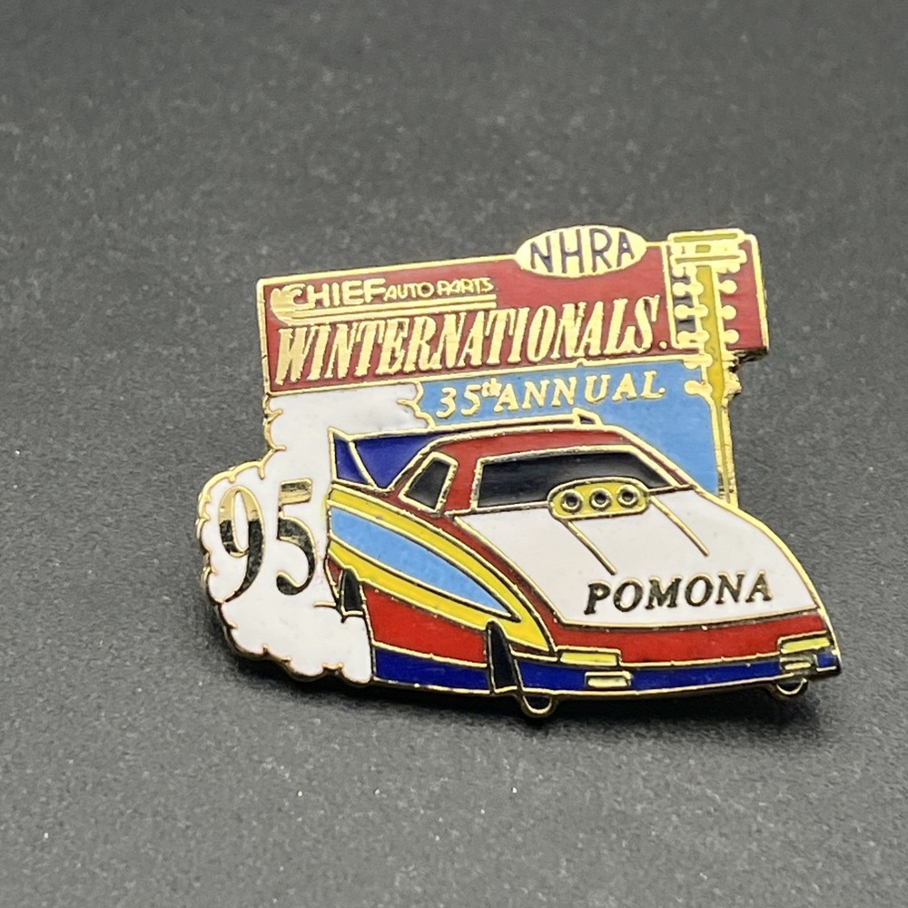 NHRA Racing Chief Auto Parts 35th Winternationals Pomona Lapel Hat Pin